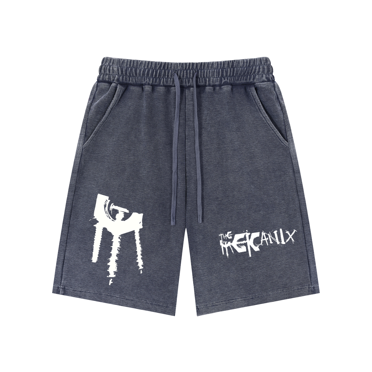 The Mekanix - Mineral Wash Waffle Knit Shorts