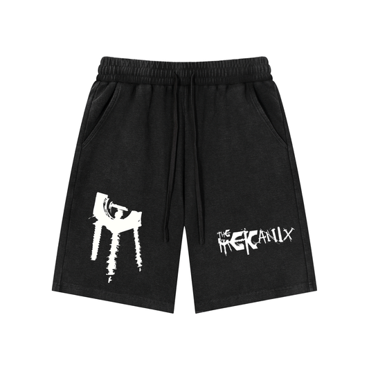 The Mekanix - Mineral Wash Waffle Knit Shorts