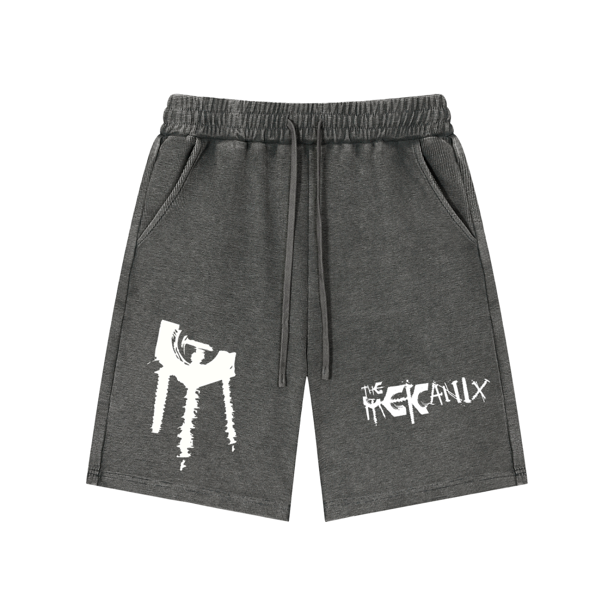 The Mekanix - Mineral Wash Waffle Knit Shorts