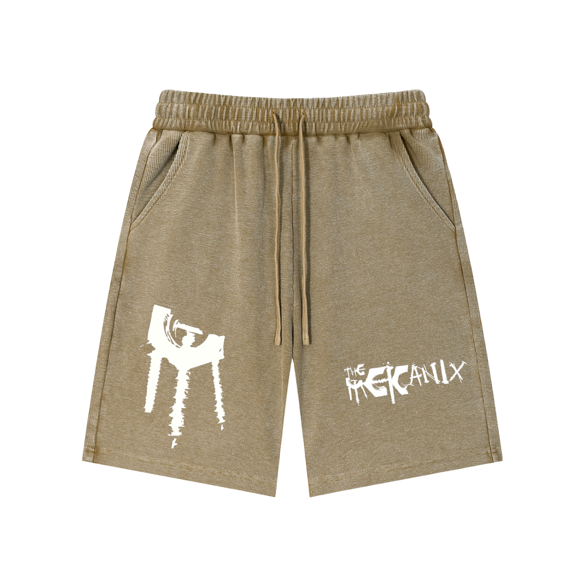 The Mekanix - Mineral Wash Waffle Knit Shorts