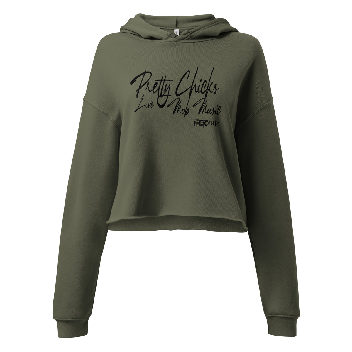 The Mekanix - Pretty Chick Love Mob Music Crop Hoodie