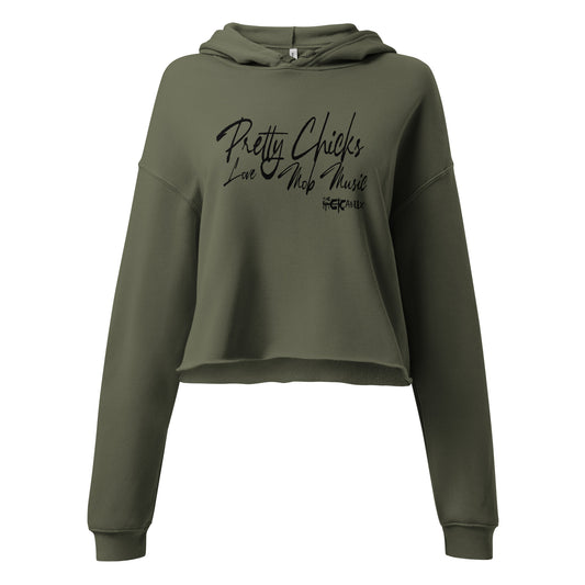 The Mekanix - Pretty Chick Love Mob Music Crop Hoodie